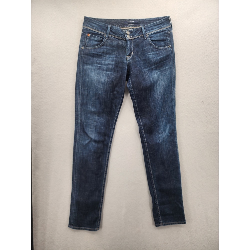 Hudson Beth Baby Bootcut Jeans Dark Wash Flap Pocket Size 29 Made in USA Stretch